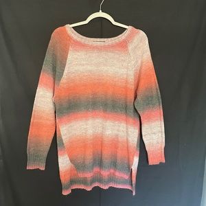 Express S Sweater Tunic | Side Split Scoop Neck Sunset Knit